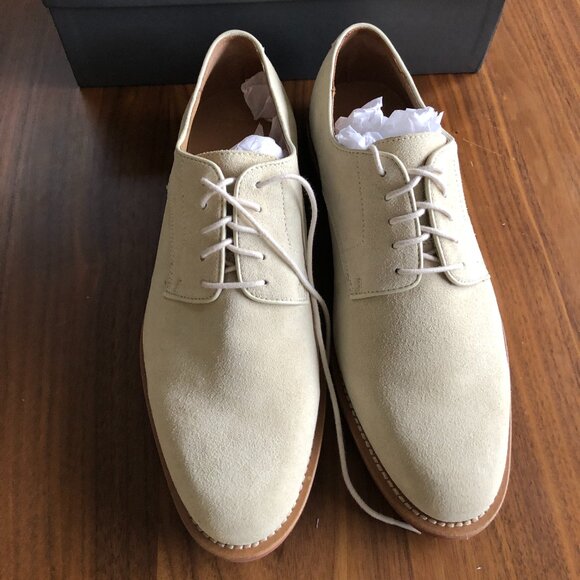 J Crew Harrington Suede Bucks NWT NOS Men's 13 White - Picture 2 of 6